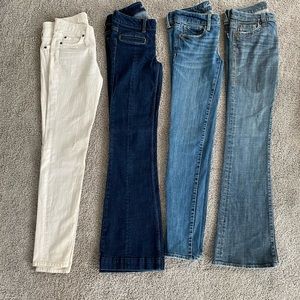 Lot of 6 jeans Size 0/25 For All Mankind AE ArdenB